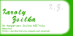karoly zsilka business card